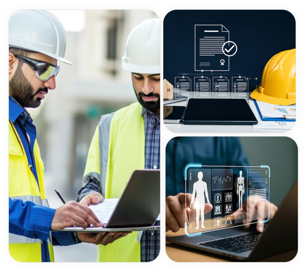 Engineers performing physical verification walk-down to validate asset data, equipment, and documentation
