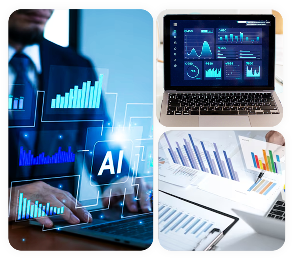 AI-powered root cause analysis dashboard identifying operational issues through data visualization and analytics.