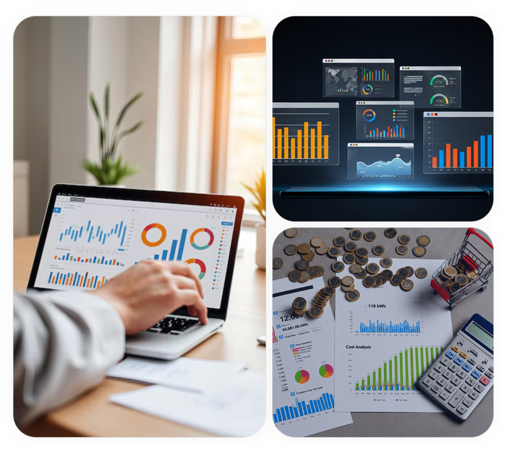 Spend analytics dashboard displaying procurement, cost, and expenditure insights for data-driven decision-making.