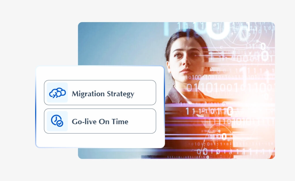 Digital migration strategy focused on successful data migration and achieving on-time go-live.