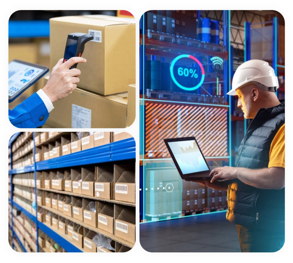 Warehouse inventory imaging, barcode tagging, and digital inventory optimization process