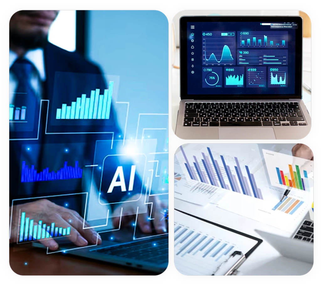 AI-powered root cause analysis dashboard identifying operational issues through data visualization and analytics.