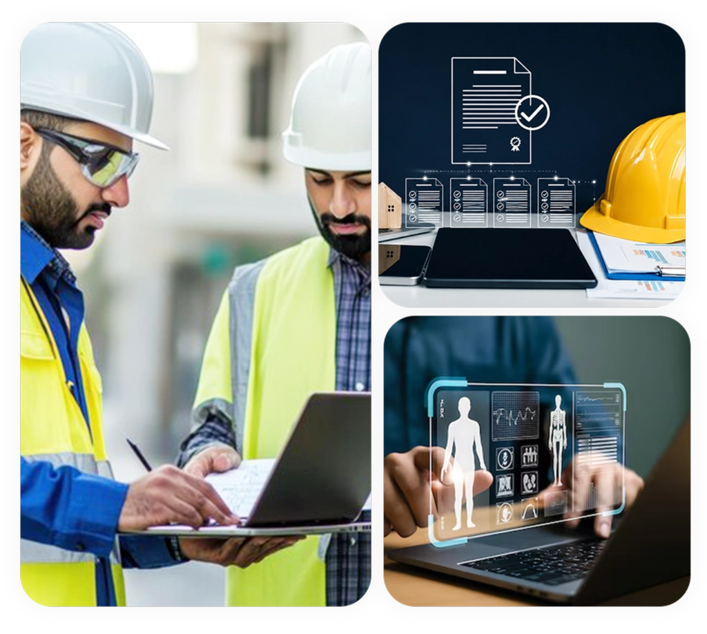 Engineers performing physical verification walk-down to validate asset data, equipment, and documentation