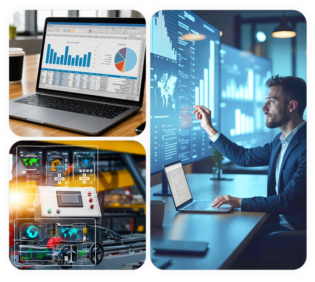 PM data acquisition dashboard capturing preventive maintenance and asset performance data