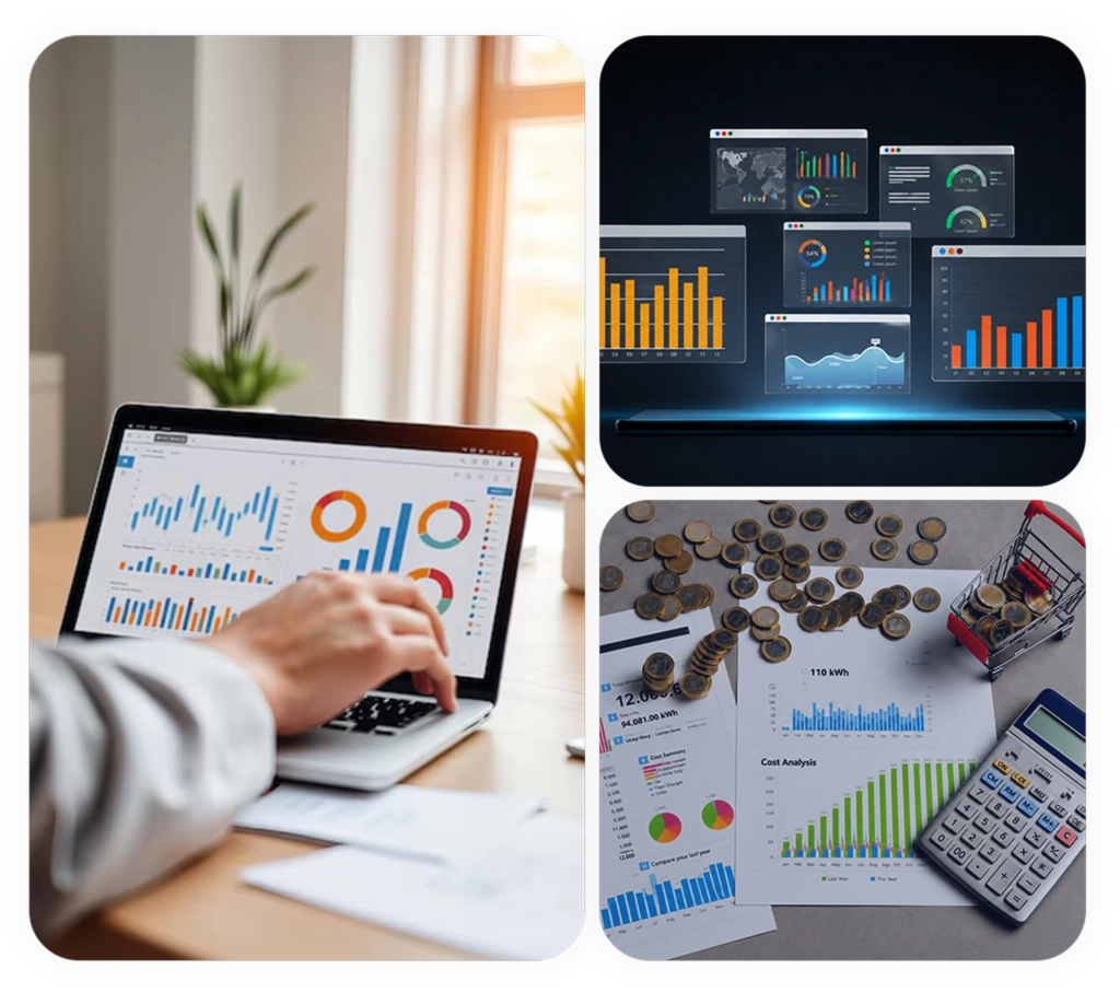 Spend analytics dashboard displaying procurement, cost, and expenditure insights for data-driven decision-making.
